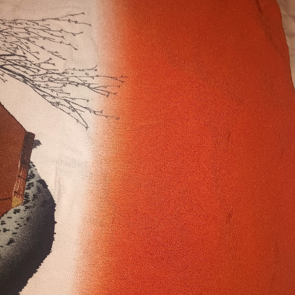 VTG Japanese Scarf  26"x28" - Picture 3 of 8